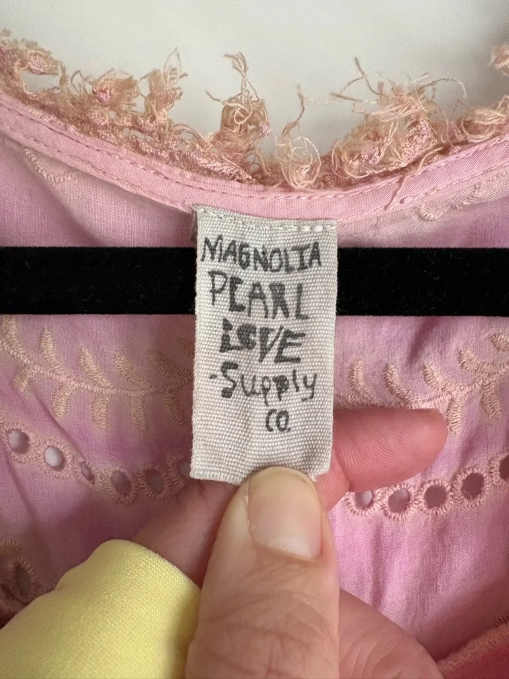 Magnolia Pearl Pink Eyelet Cotton Wrap Robe - Picture 5 of 5